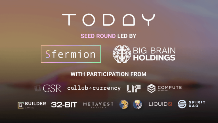 TODAY Seed Round Investors April 2024