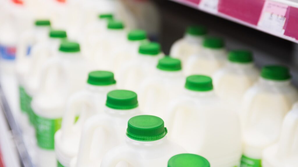milk at store