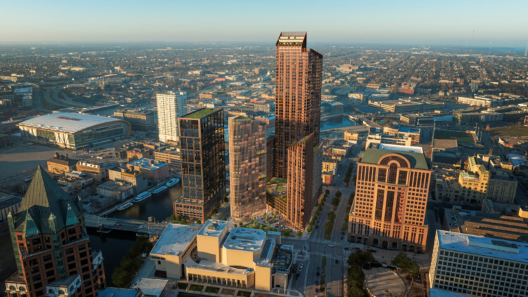 Timber Skyscraper Aerial